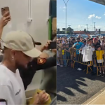 Santos desembarca sob festa em meio à acusação de agressão envolvendo Neymar