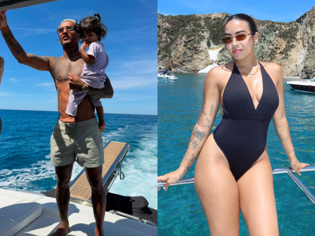 Cortado da Copa do Mundo, Wesley curte passeio de barco com a família
