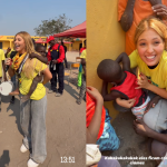Mari Menezes mostra carinho com crianças em Angola e registra cena de ciúmes