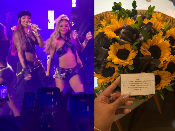 Brunna volta a se apresentar como bailarina de Ludmilla em show e ganha mimo da esposa