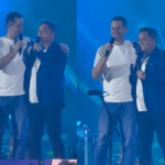 Pedro Leonardo se declara ao pai, Leonardo, em show: “Melhor amigo que tenho”