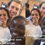 Bruna Marquezine e Shawn Mendes desembarcam na Angola e visitam projeto social