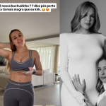 Mari Fernandez elogia corpo da esposa sete dias após parto: “Mais magra que eu”