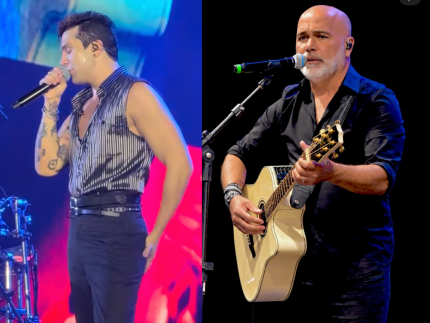 Luan Santana homenageia Rick, dupla de Renner, durante show: “Talento e luz maravilhosa”