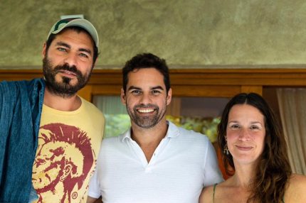 Ronan Horta com o casal Thiago Lacerda e Vanessa Loes 