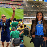 Ex de Jojo Todynho vê Brasil vencer Japão em setor reservado com mãe de Vini Jr.