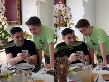 Ana Hickmann compartilha reencontro de Alezinho com Edu Guedes após alta hospitalar