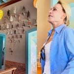 Em momento de fé e emoção, Ana Maria Braga exibe coleção de santinhos em sua capela