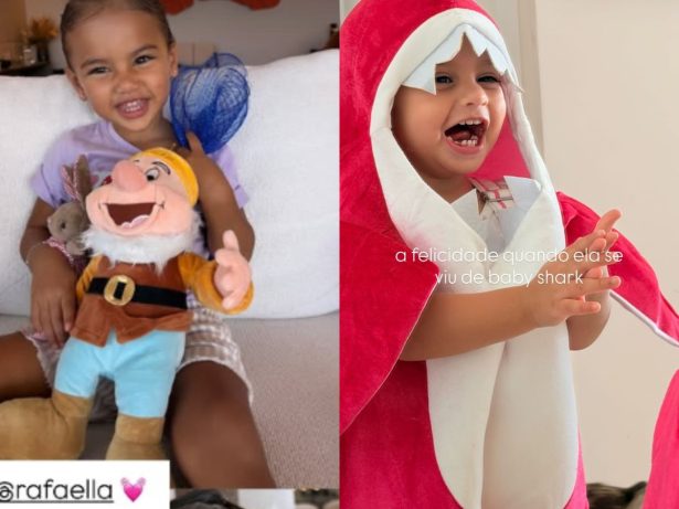 Coelhinho chegou! Biancardi e Kimberlly exibem presentes de Rafaella para as sobrinhas