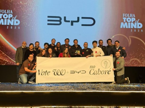BYD faz história no Top of Mind e lidera lembrança de elétricos no Brasil pelo 2° ano