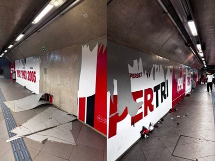 Torcedores do Santos vandalizam estação do metrô após vitória no Morumbi