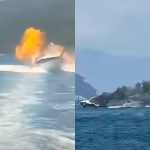 Vídeo mostra momento de explosão de lancha em Angra dos Reis; cinco ficaram feridos