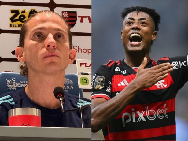 “Tem o direito de se defender”, diz Filipe Luís, técnico do Fla, sobre Bruno Henrique
