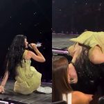 Ao som de “I Kissed a Girl”, Katy Perry troca selinho com fã em Los Angeles