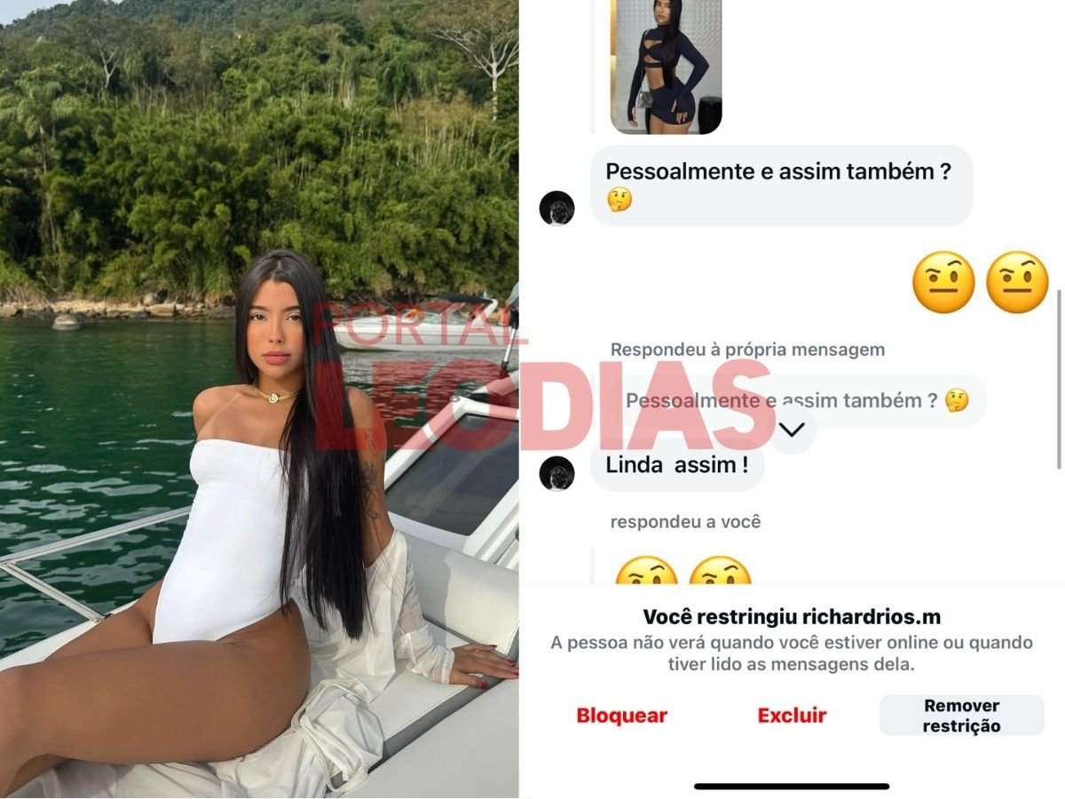 Print da conversa entre suposta amante e Richard Ríos / Reprodução/Instagram: @lorraane
