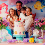 Thaeme, dupla de Thiago, abre álbum de fotos da festa de 6 anos da filha nos EUA