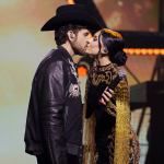 Gustavo Mioto e Ana Castela protagonizam beijão durante gravação de DVD em SP