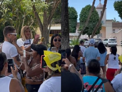 Fãs de Deolane saem no tapa na frente do presídio em Recife onde está Solange