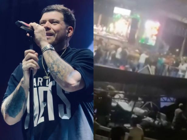 Camarote desaba em show do Ferrugem em MG e fãs são levados ao hospital