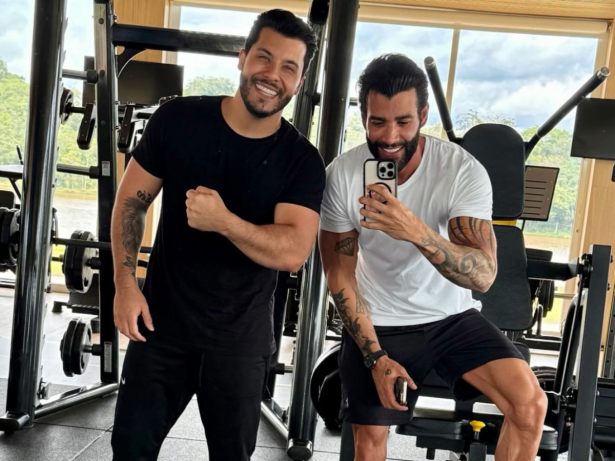 Projetinho on: Murilo Huff e Gusttavo Lima surgem juntos em academia