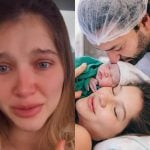 Filha de Leandro surge aos prantos por medo de infectar filha recém-nascida com doença
