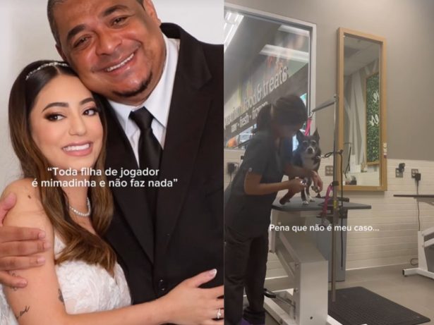 Filha de Vampeta mostra rotina como tosadora e nega ser mimada: “Não é meu caso”
