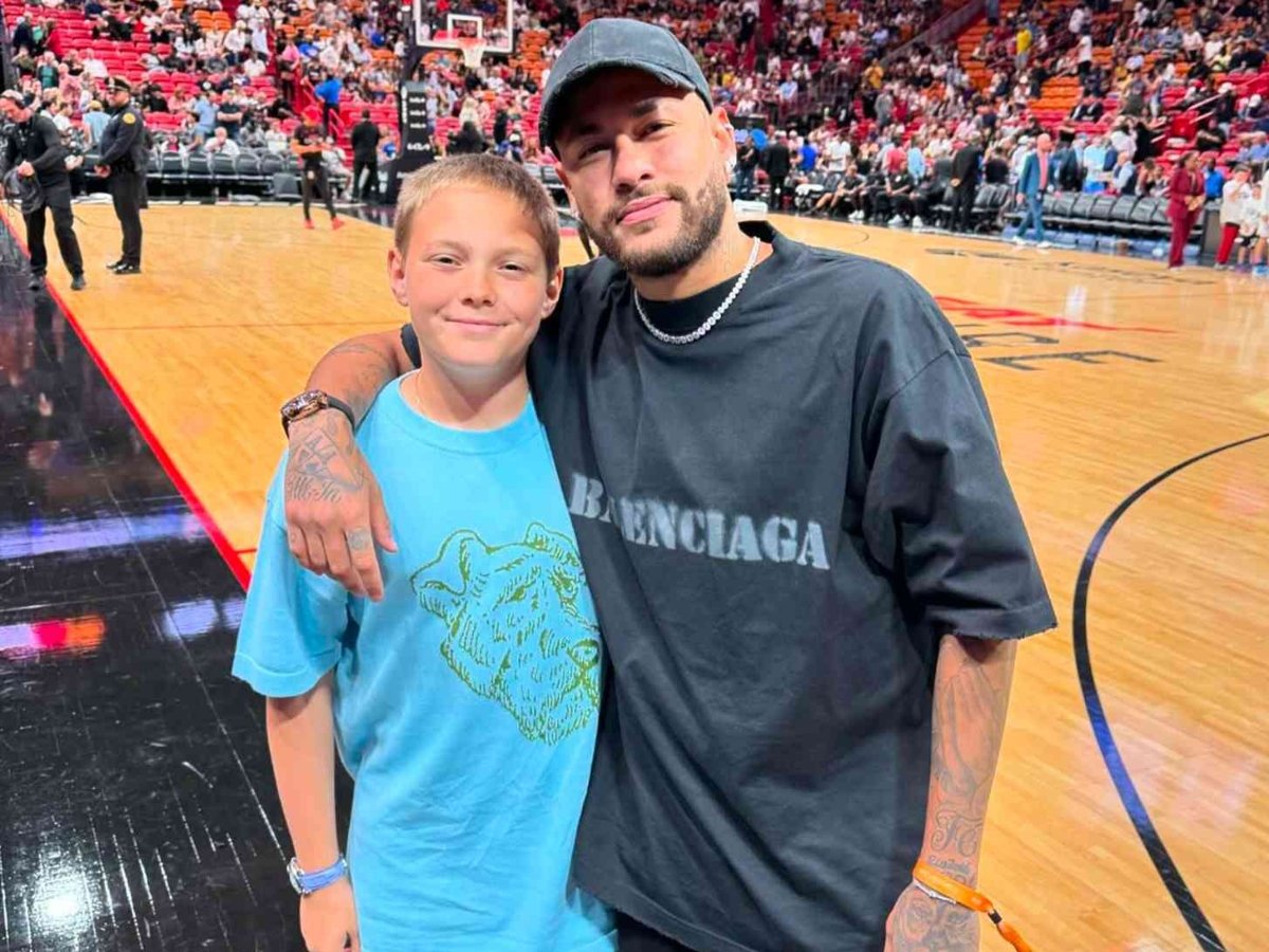 Davi Lucca e Neymar Jr. (Foto: Reprodução/Instagram)
