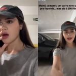 Puro luxo! Franciny Ehlke se impressiona com novo carro comprado pelo marido bilionário