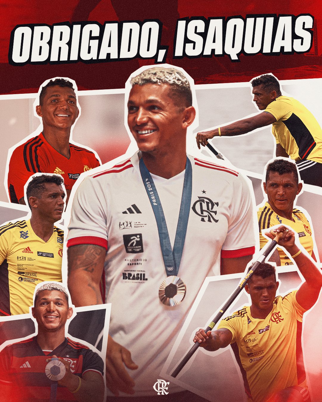 Clube se despediu do campeão olímpico por meio de nota oficial nas redes sociais / Reprodução Flamengo X Clube se despediu do campeão olímpico por meio de nota oficial nas redes sociais / Reprodução Flamengo X