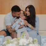 Gabriel Jesus e Raiane Lima anunciam nascimento do segundo filho, Daniel
