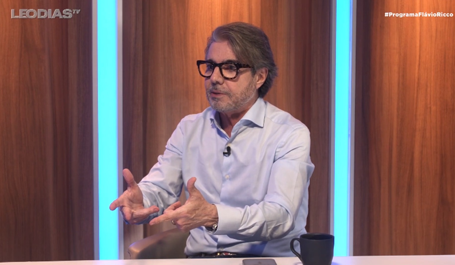 Apresentador João Kléber em entrevista ao "Programa Flávio Ricco" / LeoDias TV 