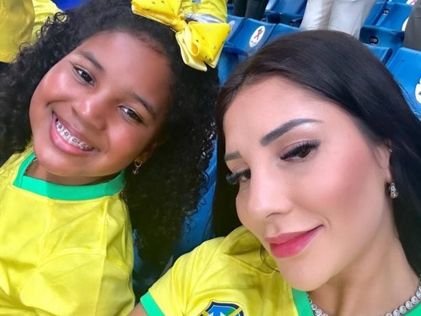 Greice, esposa de Gerson do Flamengo, se revolta por filha não receber presentes