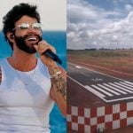 Gusttavo Lima finaliza obras em pista de pouso em sua casa. Veja como ficou!