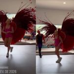 Vídeo mostra Virginia ensaiando com costeiro de 12 kg antes da estreia na Sapucaí