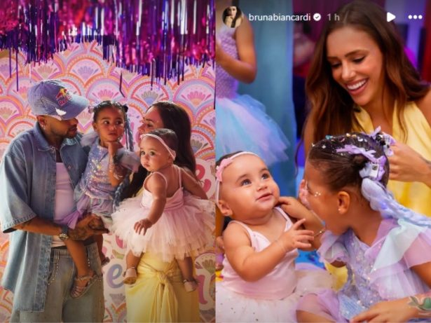 Bruna Biancardi cria bloquinho de Carnaval em casa para Mavie, Mel e Helena