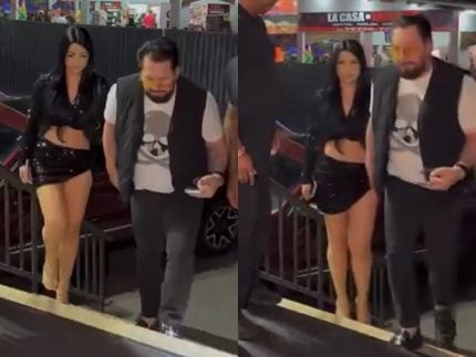 Marrone aparece de mãos dadas com morena misteriosa antes de show em Aruanã