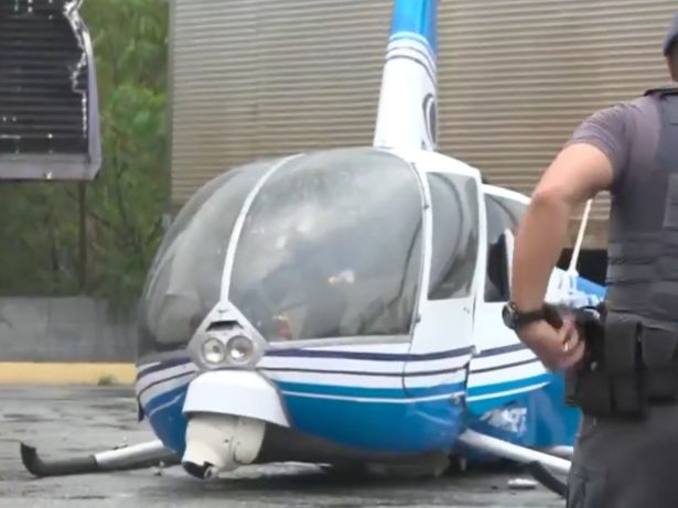 Helicóptero com equipe da Band realiza pouso de emergência após susto