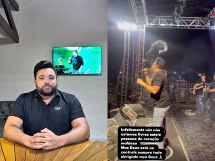 Cantor de forró atingido por latinha em show atualiza estado de saúde