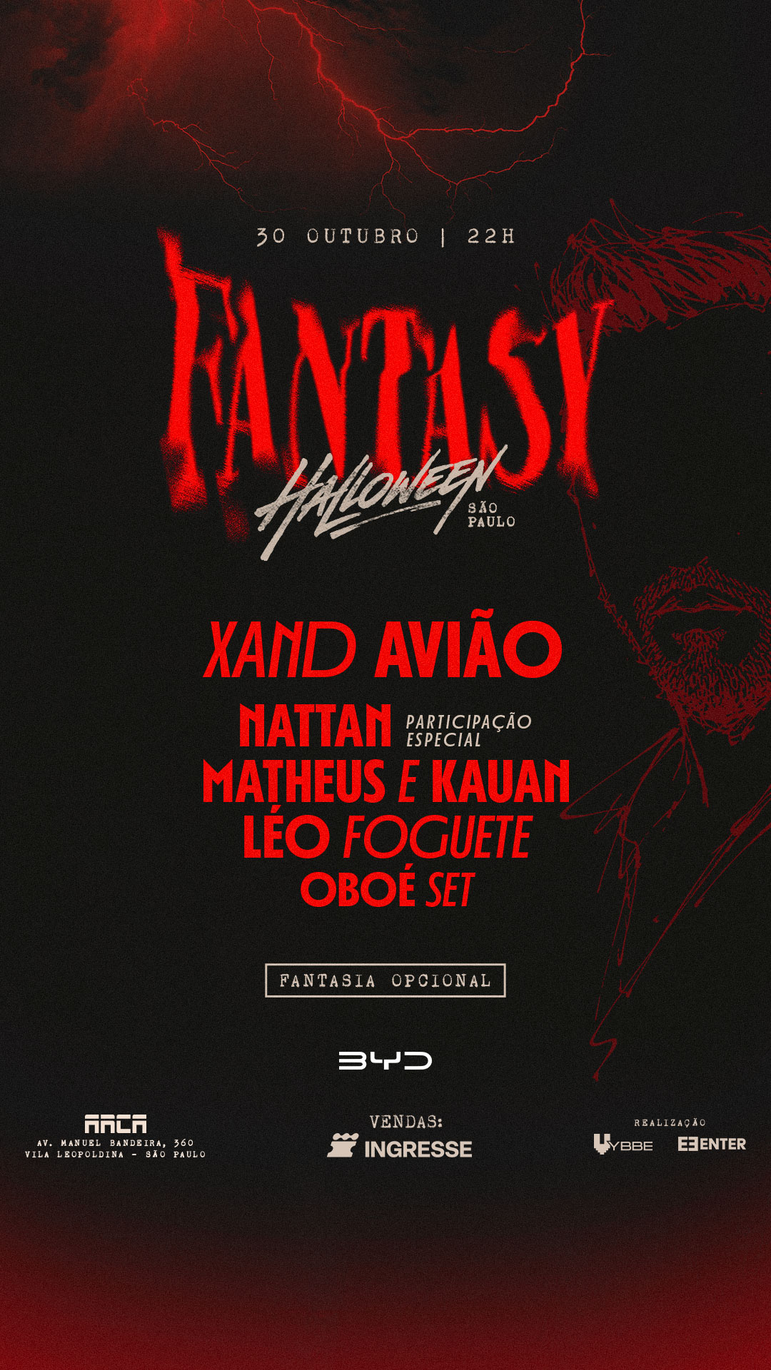 Xand Avião traz o "Aviões Fantasy" em edição especial de Halloween a SP / Divulgação