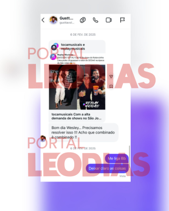 Conversa entre Wesley Safadão e Gusttavo Lima no Instagram