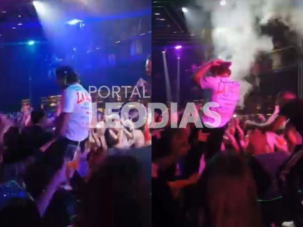 Mulher pega nas partes íntimas de Zé Felipe durante show em casa noturna