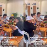 Rafa Kalimann e Nattan batem um rango à beira da estrada e empolga dono de restaurante