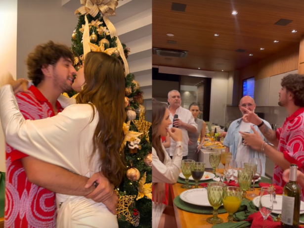 Nattanzinho passa Natal com família de Rafa Kalimann e elogia a sogra: “Linda”