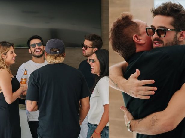 João Guilherme celebra Dia dos Pais ao lado de Leonardo e irmãos em Goiânia