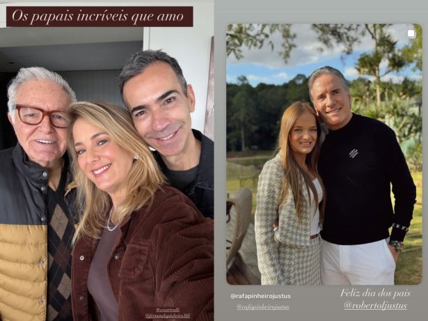 Em clima de Dia dos Pais, Ticiane Pinheiro reúne família e presta homenagem a Tralli e Justus