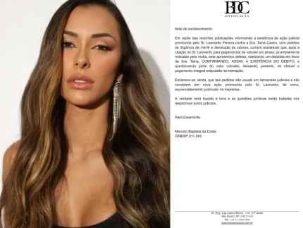 Tainá Castro esclarece depósito feito por Léo Pereira e nega nova ação judicial