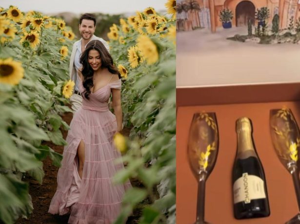 Contagem regressiva: Laís Caldas e Gustavo revelam convite dos padrinhos de casamento