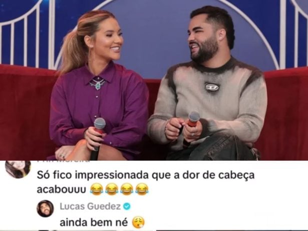 “A dor de cabeça acabou”: Lucas Guedez reage a comentário sobre passado de Virginia
