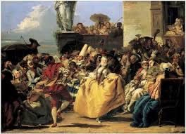 Cena de Carnaval, Giandomenico Tiepolo (cerca de 1754-1755)