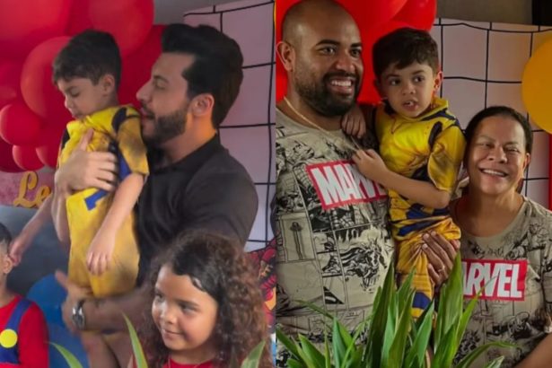 Filho de Marília Mendonça e Huff ganha festa de super-heróis pelo aniversário de 5 anos